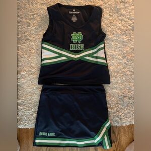 Colosseum Kids Notre Dame Cheer Set - Navy and Green